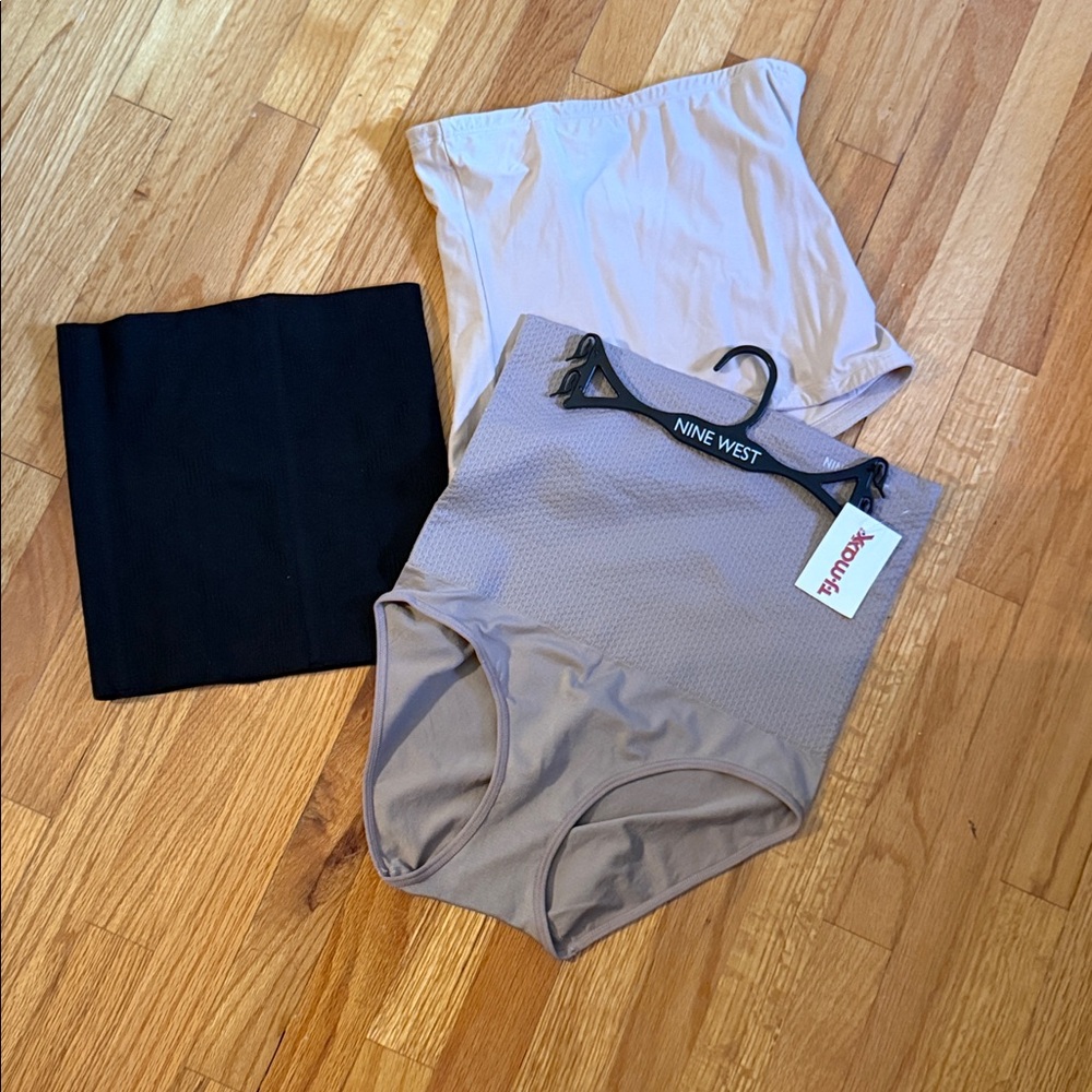 Lot of 3 - Black and Tan Shapewear Set